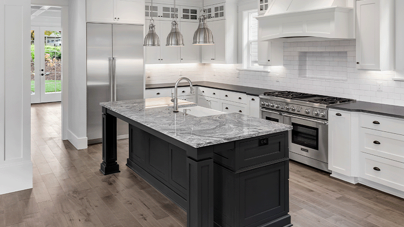 kitchen with granite